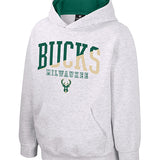Youth Mackenzie Grey Milwaukee Bucks Hooded Sweatshirt