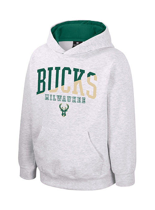 Youth Mackenzie Grey Milwaukee Bucks Hooded Sweatshirt