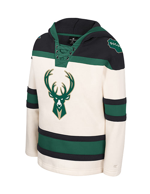 Youth Icon Hockey Milwaukee Bucks Hooded Sweatshirt
