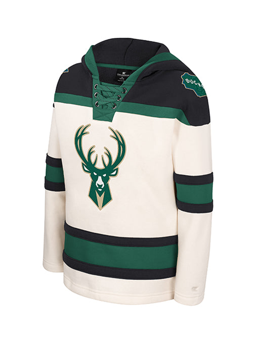 Youth Icon Hockey Milwaukee Bucks Hooded Sweatshirt