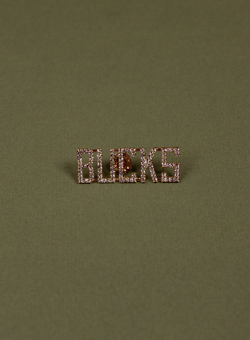 Crystal Milwaukee Bucks Wordmark Pin