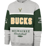 '47 Brand Blockfield Maximalist Milwaukee Bucks Crewneck Sweatshirt