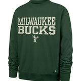 '47 Brand Foundation HWC '68 Campus Stack Milwaukee Bucks Crewneck Sweatshirt-front