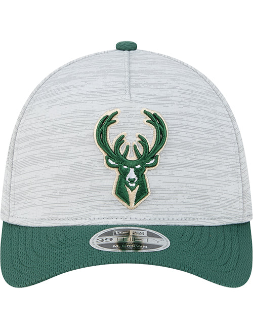 New Era 39Thirty Icon Milwaukee Bucks M-Crown Tech Flex Hat-front
