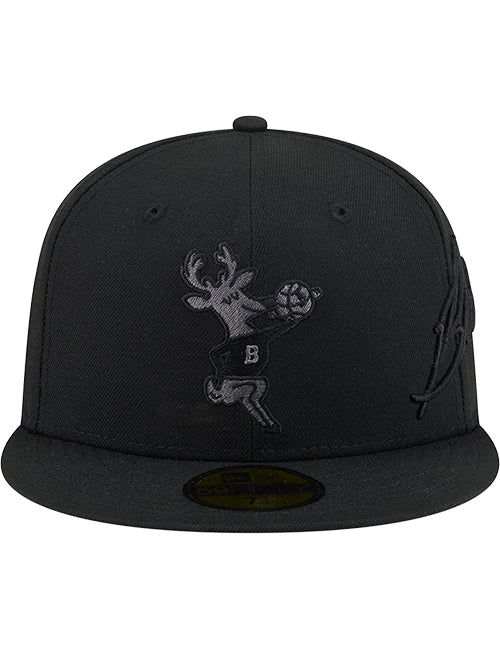 New Era 59Fifty Scripted Milwaukee Bucks Fitted Hat-front
