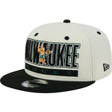 New Era 9Fifty HWC '68 Classic Milwaukee Bucks Snapback Hat-angled left