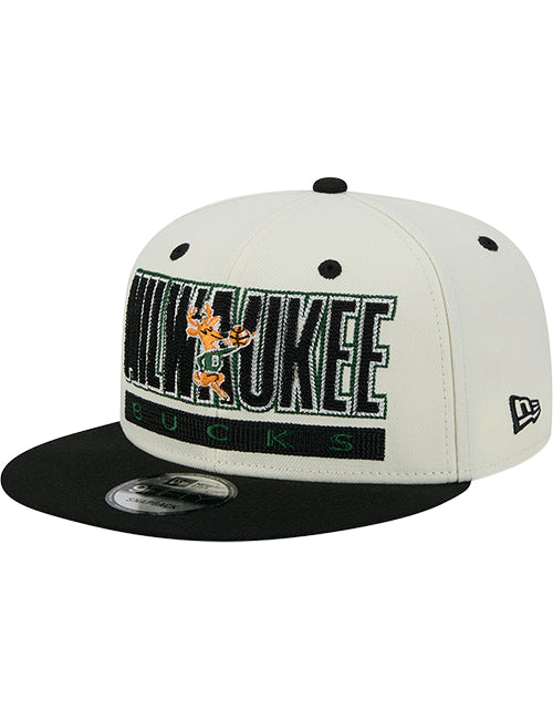 New Era 9Fifty HWC '68 Classic Milwaukee Bucks Snapback Hat-angled left