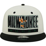 New Era 9Fifty HWC '68 Classic Milwaukee Bucks Snapback Hat-front