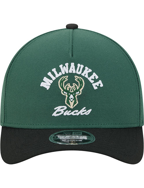 New Era 9Forty M-Crown Arch Milwaukee Bucks Snapback Hat-front