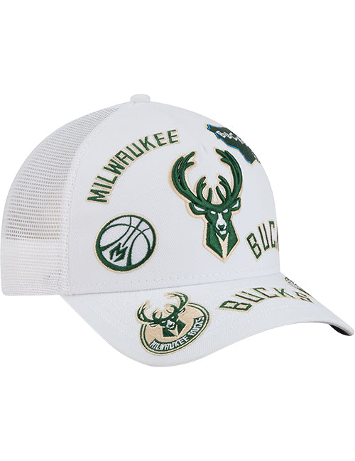 New Era 9Forty M-Crown All Over Milwaukee Bucks Snapback Hat-right
