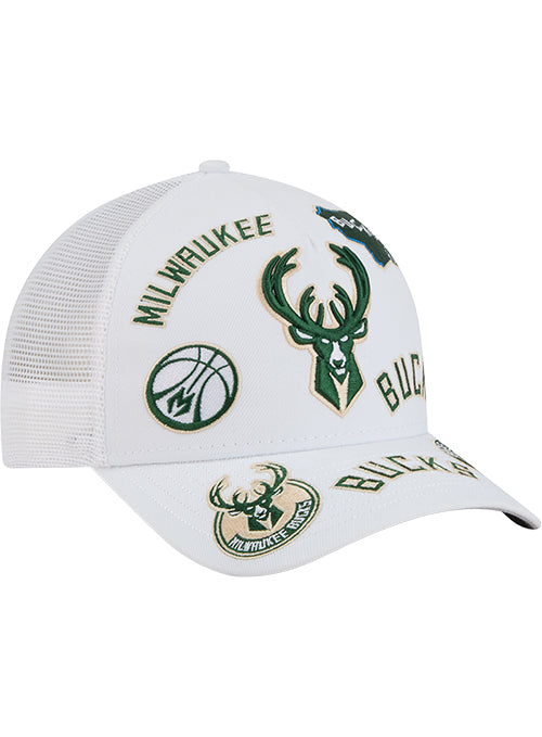 New Era 9Forty M-Crown All Over Milwaukee Bucks Snapback Hat-right