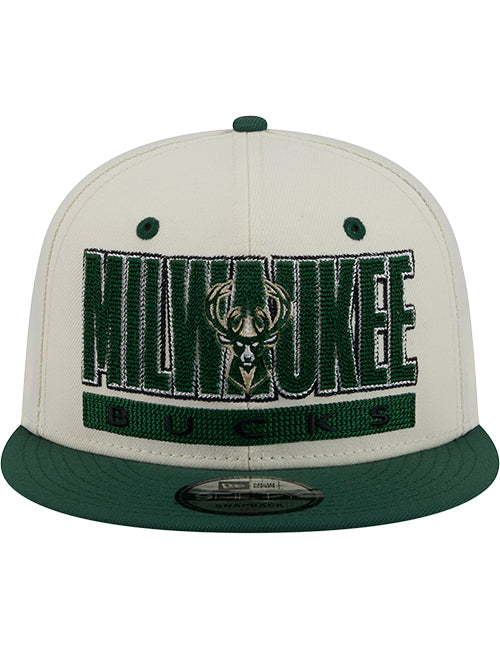 New Era 9Fifty Classic Milwaukee Bucks Snapback Hat-front