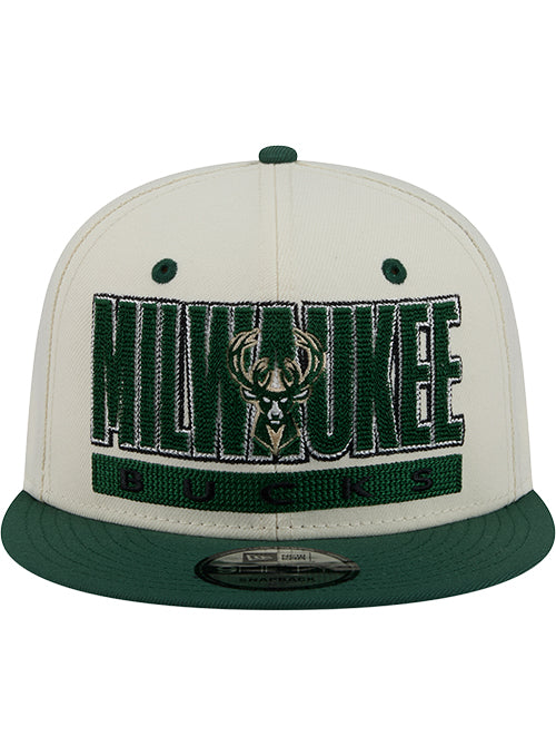 New Era 9Fifty Classic Milwaukee Bucks Snapback Hat-front