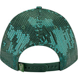 Women's New Era 9Forty M-Crown Sequin Milwaukee Bucks Snapback Hat-back