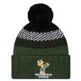Women's New Era HWC '68 Milwaukee Bucks Pom Cuffed Knit Hat-front