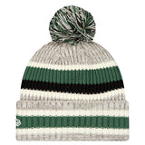 New Era Stripe Pom Milwaukee Bucks Cuffed Knit Hat-back
