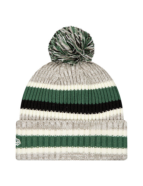New Era Stripe Pom Milwaukee Bucks Cuffed Knit Hat-back