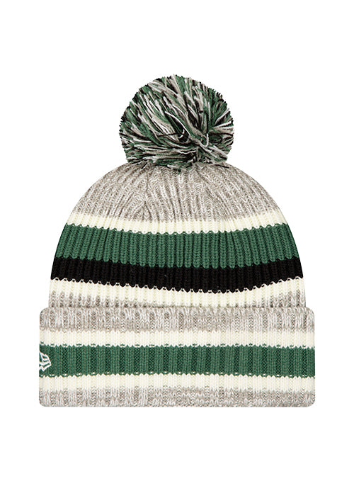 New Era Stripe Pom Milwaukee Bucks Cuffed Knit Hat-back