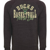 Sportiqe Howe Distressed Milwaukee Bucks Harmon Crewneck Sweatshirt-front