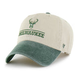 '47 Brand Clean Up Logo Line Milwaukee Bucks Adjustable Hat