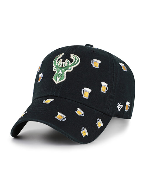 '47 Brand Clean Up Beer Confetti Milwaukee Bucks Adjustable Hat-left