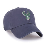 '47 Brand Icon Vintage Navy Clean Up Milwaukee Bucks Adjustable Hat-right