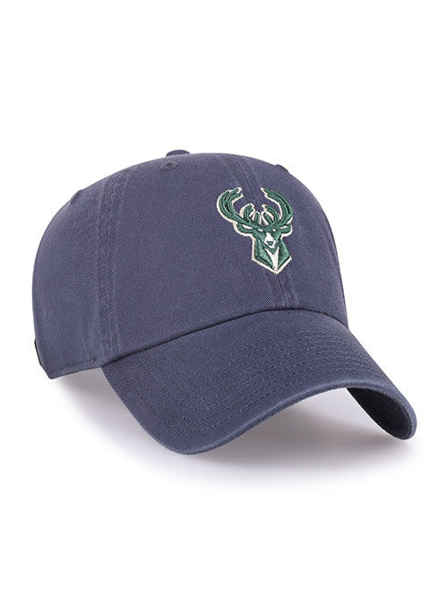 '47 Brand Icon Vintage Navy Clean Up Milwaukee Bucks Adjustable Hat-right