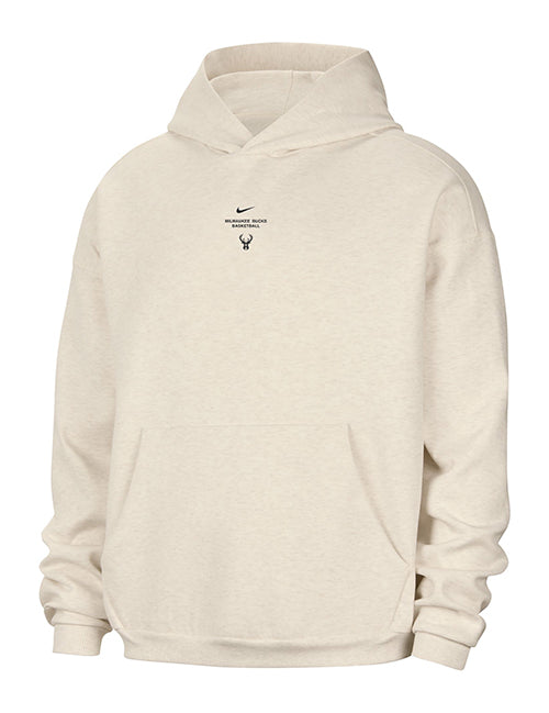 Nike Standard Issue Dri-Fit Milwaukee Bucks Stretch Hooded Sweatshirt-front