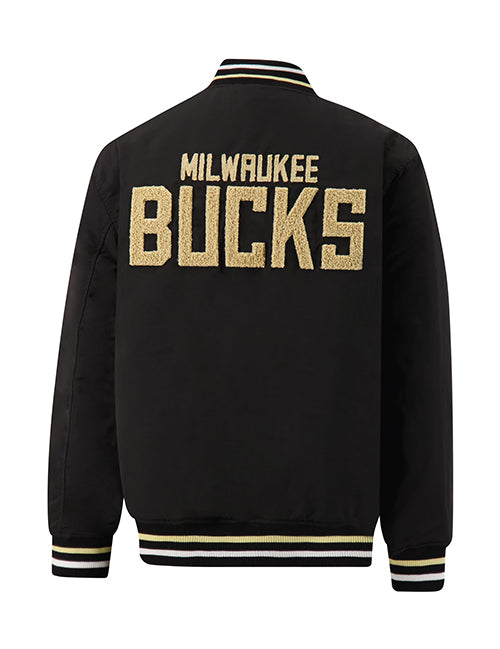 Ultra Game Head Honcho Milwaukee Bucks Twill Jacket=back