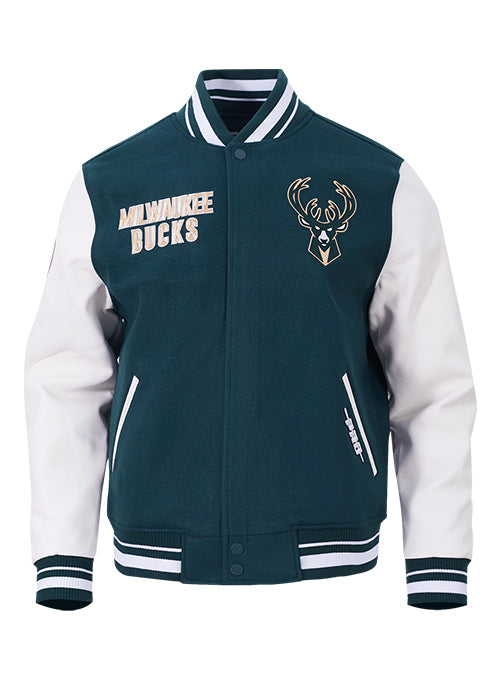 Pro Standard On Top Milwaukee Bucks Varsity Jacket-front