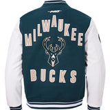 Pro Standard On Top Milwaukee Bucks Varsity Jacket-back