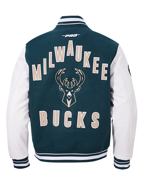 Pro Standard On Top Milwaukee Bucks Varsity Jacket-back