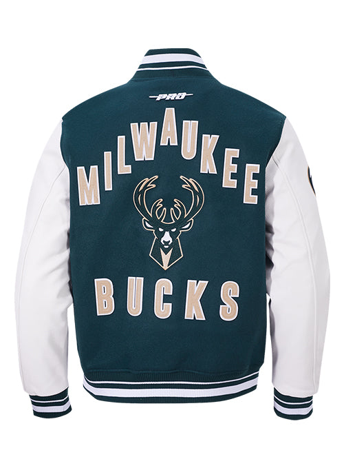 Pro Standard On Top Milwaukee Bucks Varsity Jacket-back