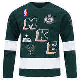 Pro Standard Sweep Milwaukee Bucks Long Sleeve T-Shirt-front