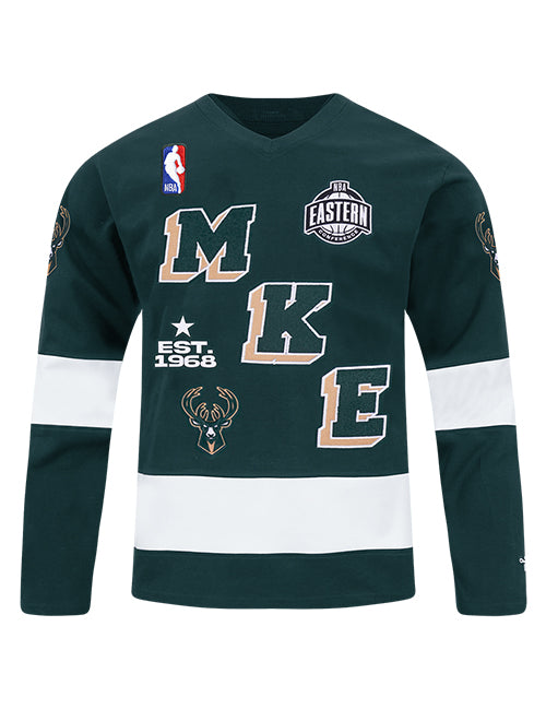Pro Standard Sweep Milwaukee Bucks Long Sleeve T-Shirt-front