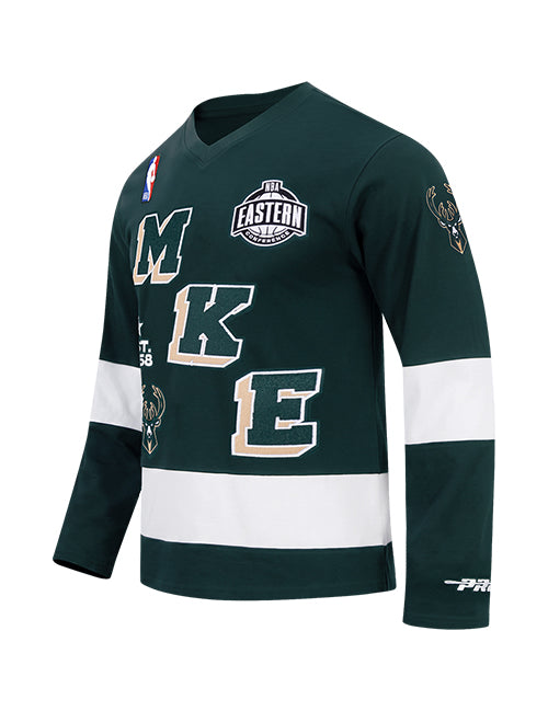 Pro Standard Sweep Milwaukee Bucks Long Sleeve T-Shirt-angled front