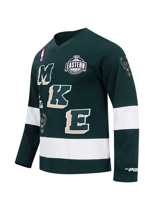 Pro Standard Sweep Milwaukee Bucks Long Sleeve T-Shirt-angled front