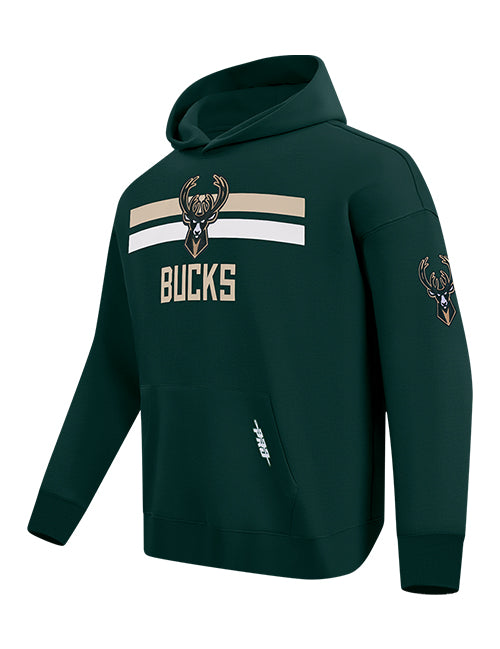 Pro Standard Sweep Milwaukee Bucks Hooded Sweatshirt-angled front