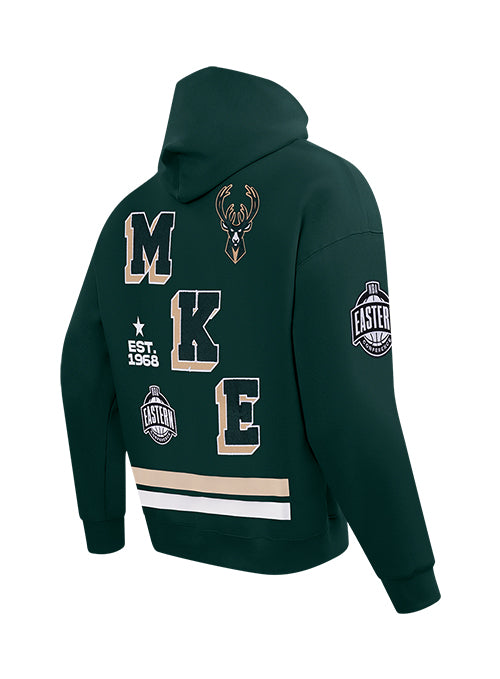 Pro Standard Sweep Milwaukee Bucks Hooded Sweatshirt-angled back
