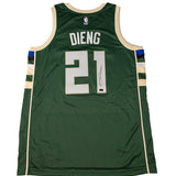 Signed Nike 2022 Icon Edition Ousmane Dieng Milwaukee Bucks Swingman Jersey