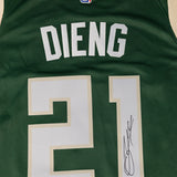 Signed Nike 2022 Icon Edition Ousmane Dieng Milwaukee Bucks Swingman Jersey