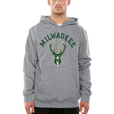 New Era Double Game Day Milwaukee Bucks Hooded Sweatshirt-model