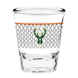 Rico Basketball Net Milwaukee Bucks 2oz Shot Glass