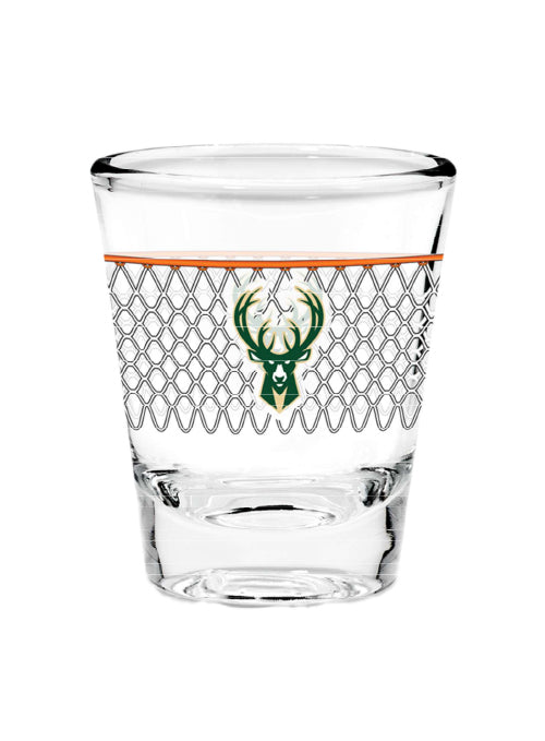 Rico Basketball Net Milwaukee Bucks 2oz Shot Glass