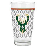 Rico Basketball Net Milwaukee Bucks 16 oz Pint Glass