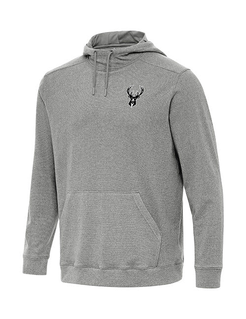 Antigua Metal Brush Cloud Milwaukee Bucks Hooded Sweatshirt
