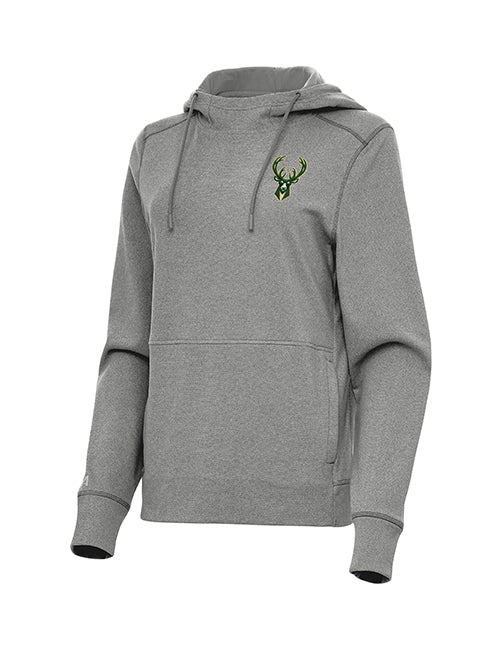 Women's Antigua Justice Milwaukee Bucks Hooded Sweatshirt