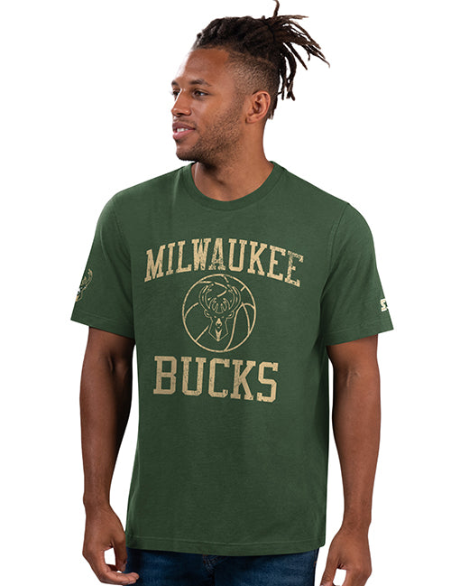 Big & Tall Starter Touchdown City Team Milwaukee Bucks T-Shirt-front 