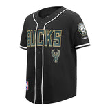 Youth Pro Standard Classic Milwaukee Bucks Mesh Baseball Jersey- angled front