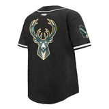 Youth Pro Standard Classic Milwaukee Bucks Mesh Baseball Jersey-angled back